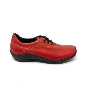 Wolky Rosa Red Mighty Greased lace up comfort shoes